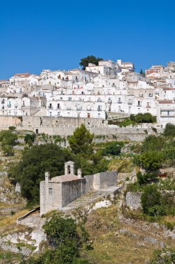 monte sant'angelo panoramik manzaralı. Puglia. İtalya.