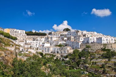 monte sant'angelo panoramik manzaralı. Puglia. İtalya.