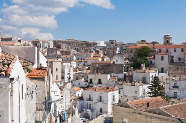 monte sant'angelo panoramik manzaralı. Puglia. İtalya.