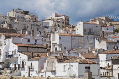 monte sant'angelo panoramik manzaralı. Puglia. İtalya.
