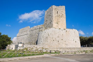 monte sant'angelo Kalesi. Puglia. İtalya.