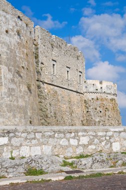 monte sant'angelo Kalesi. Puglia. İtalya.