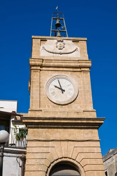 Klocktornet. Manduria. Puglia. Italien. — Stockfoto