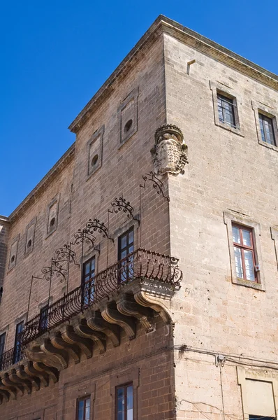 Palacio Imperiali-Filotico. Manduria. Puglia. Italia . —  Fotos de Stock