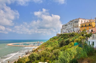 rodi garganico panoramik manzaralı. Puglia. İtalya.