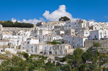 monte sant'angelo panoramik manzaralı. Puglia. İtalya.