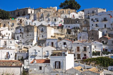 monte sant'angelo panoramik manzaralı. Puglia. İtalya.