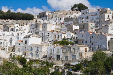 monte sant'angelo panoramik manzaralı. Puglia. İtalya.