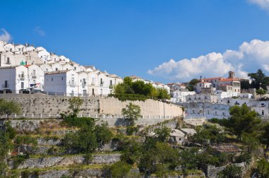 monte sant'angelo panoramik manzaralı. Puglia. İtalya.