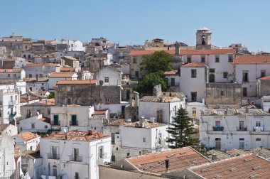 monte sant'angelo panoramik manzaralı. Puglia. İtalya.