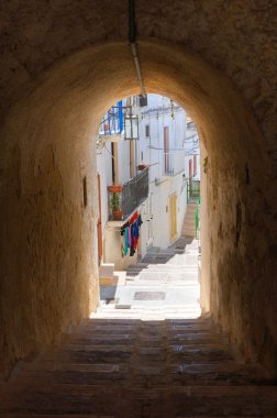 alleyway. Monte sant'angelo. Puglia. İtalya.