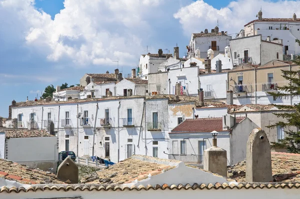 Monte sant'angelo panoramik manzaralı. Puglia. İtalya. — Stok fotoğraf