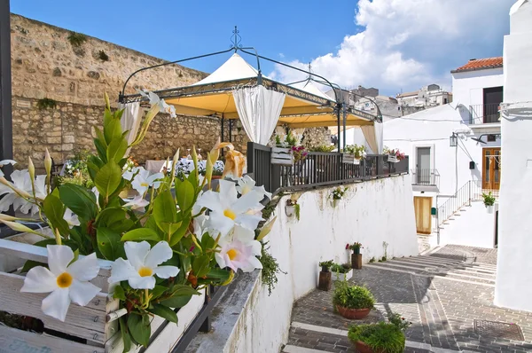 Alleyway. Monte sant'angelo. Puglia. İtalya. — Stok fotoğraf