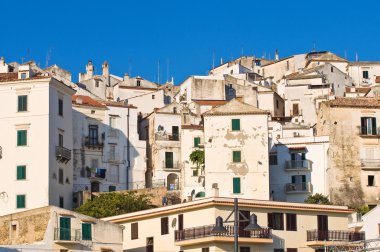 monte sant'angelo panoramik manzaralı. Puglia. İtalya.