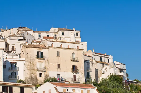 Panoramablick auf monte sant 'angelo. Apulien. Italien. — Stockfoto