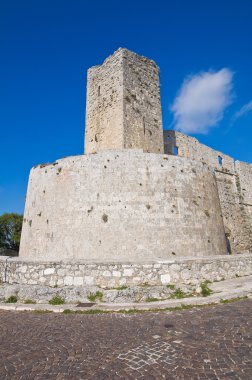 monte sant'angelo Kalesi. Puglia. İtalya.