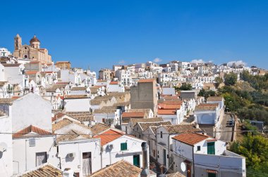pisticci panoramik manzaralı. Basilicata. İtalya.