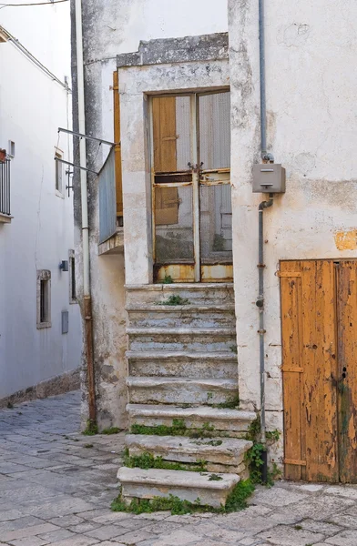 Ulička. Noci. Puglia. Itálie. — Stock fotografie