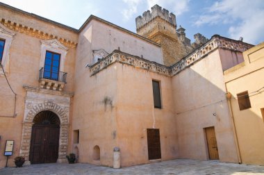 Norman swabian castle. Mesagne. Puglia. İtalya.