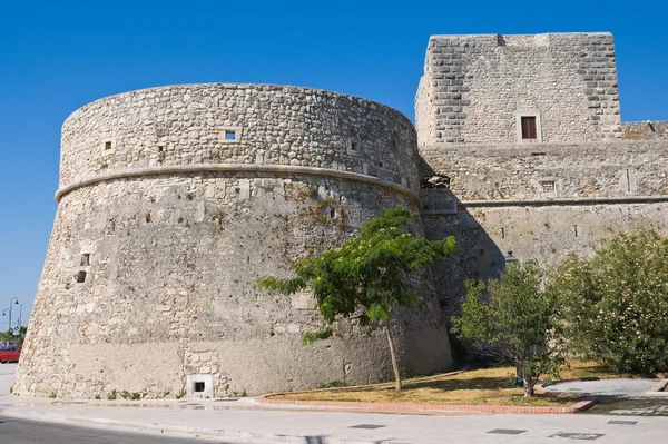 Angevine-Zwabisch kasteel. Manfredonia. Puglia. Italië. — Stockfoto