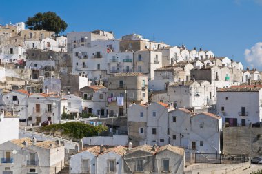 monte sant'angelo panoramik manzaralı. Puglia. İtalya.