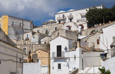 monte sant'angelo panoramik manzaralı. Puglia. İtalya.
