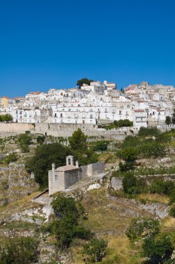 monte sant'angelo panoramik manzaralı. Puglia. İtalya.