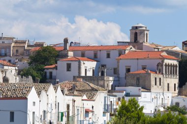 monte sant'angelo panoramik manzaralı. Puglia. İtalya.
