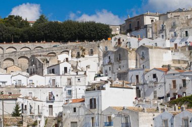 monte sant'angelo panoramik manzaralı. Puglia. İtalya.