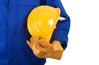 mavi yakalı işçi.