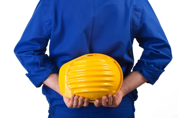 Blauwe kraag werknemer. — Stockfoto