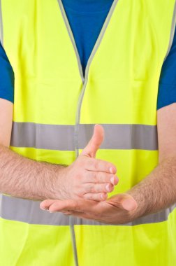 mavi yakalı işçi.