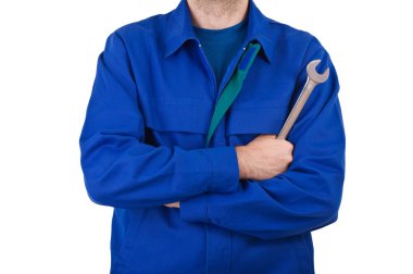mavi yakalı işçi.
