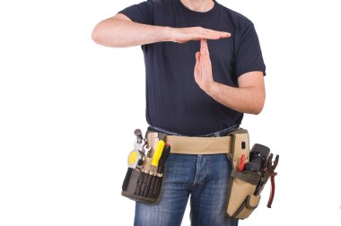 mavi yakalı işçi.