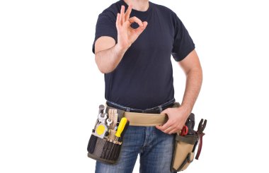 mavi yakalı işçi.