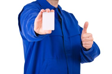 mavi yakalı işçi.