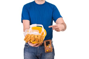 mavi yakalı işçi.