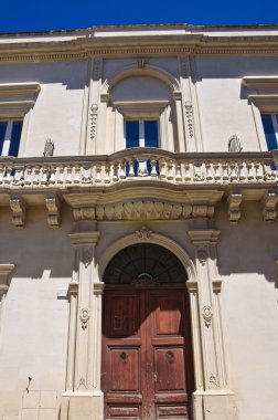 tarihi Saray. Maglie. Puglia. İtalya.