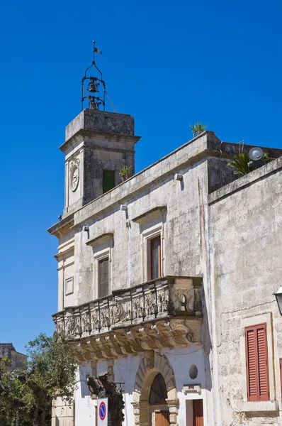 Saat Kulesi. Palmariggi. Puglia. İtalya. — Stok fotoğraf
