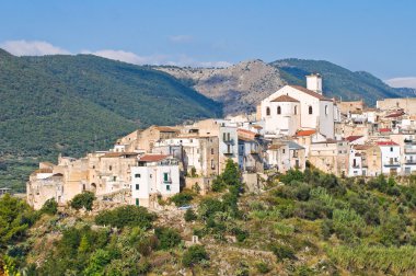 cagnano varano panoramik manzaralı. Puglia. İtalya.