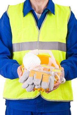 mavi yakalı işçi.