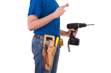 mavi yakalı işçi.