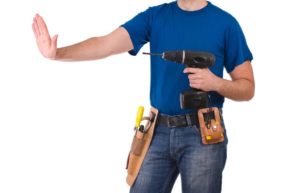 Blue collar worker. Royalty Free Stock Photos