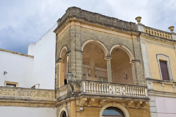 Historický palác. Presicce. Puglia. Itálie. — Stock fotografie