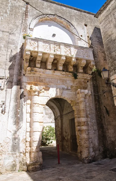 Soronzi paleis. Presicce. Puglia. Italië. — Stockfoto