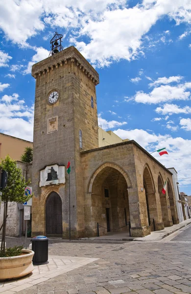 Torre do relógio. Ugento. Puglia. Itália . — Fotografia de Stock