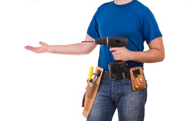 mavi yakalı işçi.