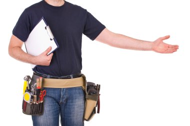 mavi yakalı işçi.