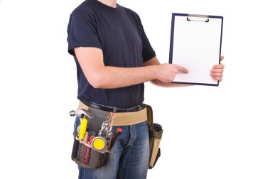 mavi yakalı işçi.