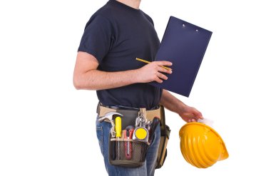 mavi yakalı işçi.